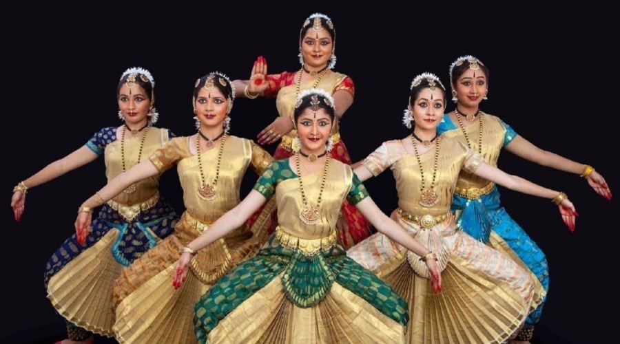 Disciples of Bharatanatyam Dance Performance on stage